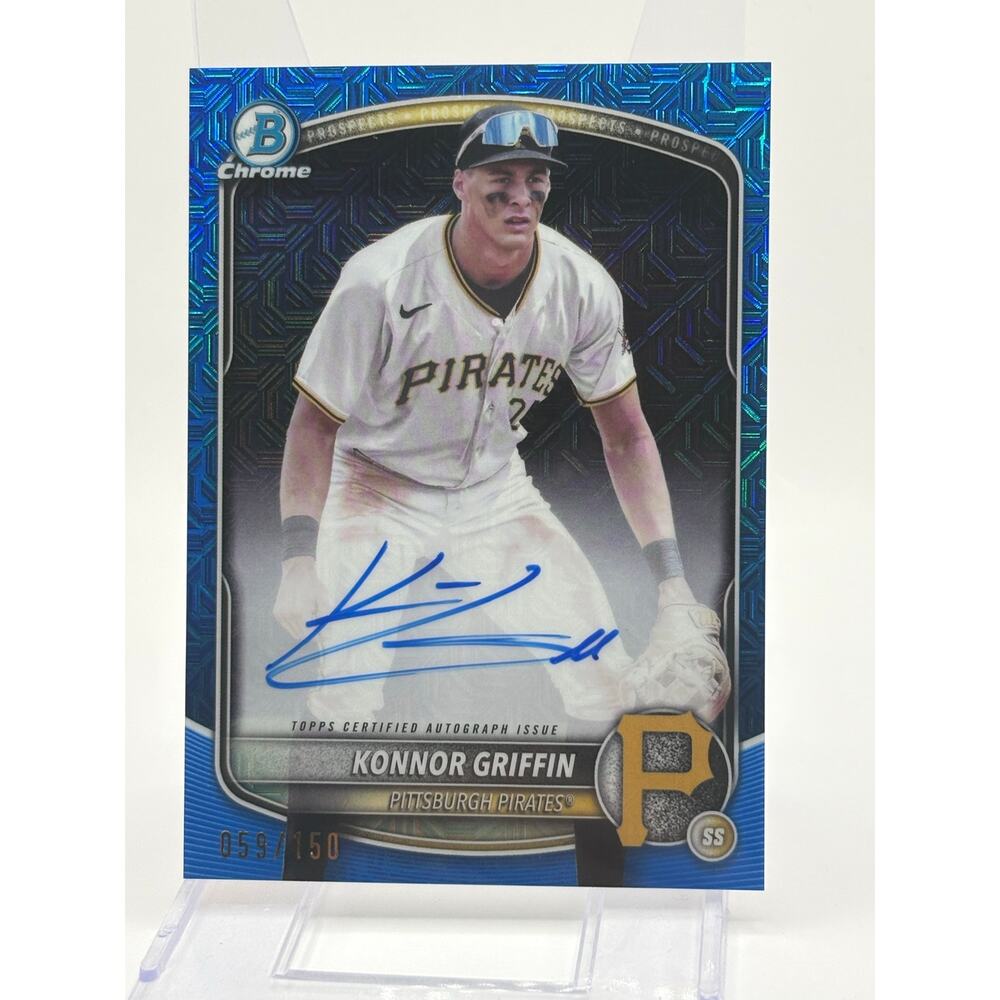 2025 Bowman Chrome Konnor Griffin Blue Mojo Auto 59/150 SP Pittsburgh Pirates